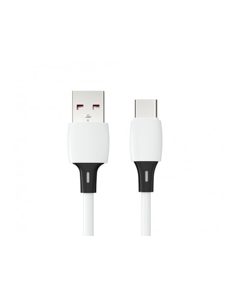 Cable usb-c a usb-a q-connect pvc longitud 2m blanco