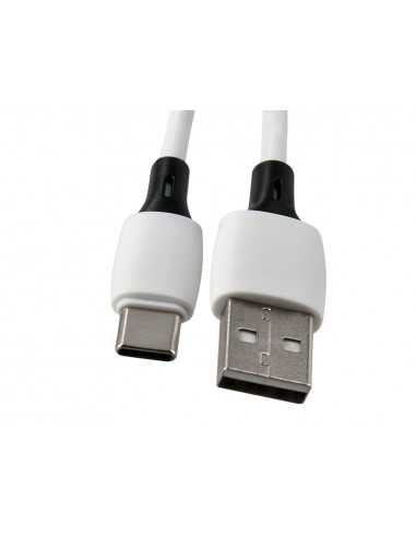 Cable usb-c a usb-a q-connect pvc longitud 2m blanco