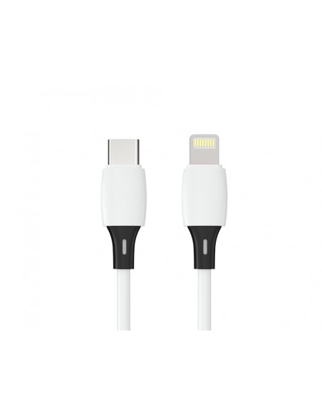 Cable usb-c a apple q-connect pvc longitud 2m blanco