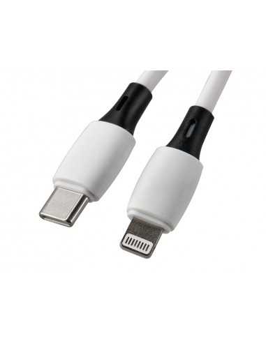 Cable usb-c a apple q-connect pvc longitud 2m blanco
