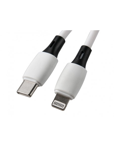 Cable usb-c a apple q-connect pvc longitud 2m blanco Cable usb-c a apple q-connect pvc longitud 2m blanco