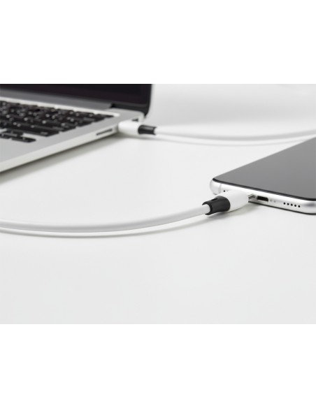 Cable usb-c a apple q-connect pvc longitud 2m blanco Cable usb-c a apple q-connect pvc longitud 2m blanco