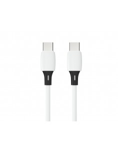 Cable usb-c a usb-c q-connect pvc longitud 3m blanco