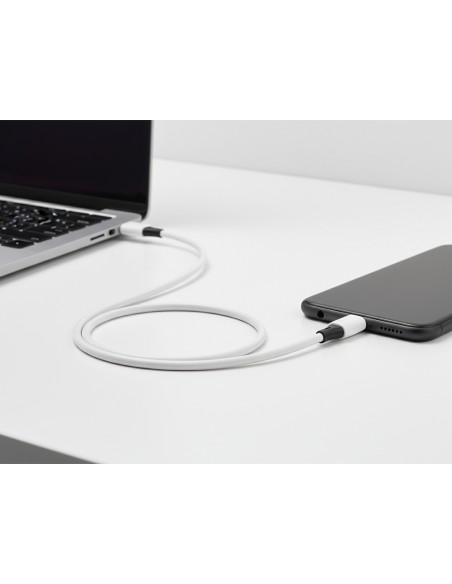 Cable usb-c a usb-c q-connect pvc longitud 3m blanco