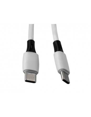 Cable usb-c a usb-c q-connect pvc longitud 2m blanco