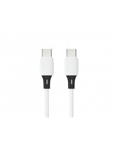 Cable usb-c a usb-c q-connect pvc longitud 1m blanco