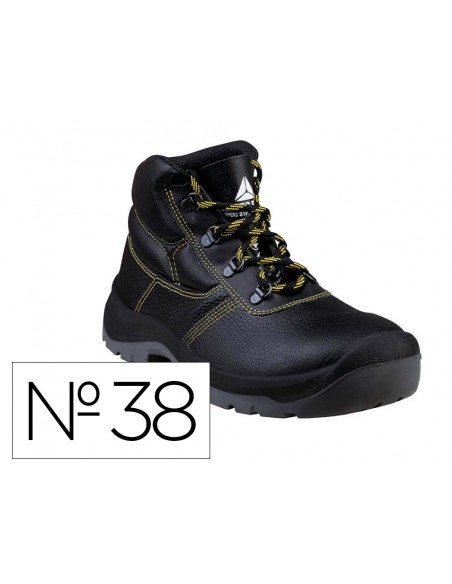 Botas deltaplus de seguridad piel crupon pigmentada suela pu bi-densidad color negro talla 38