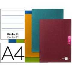 Libreta liderpapel scriptus a4 48 hojas 90g/m2 pauta 4ª 3.5mm con margen