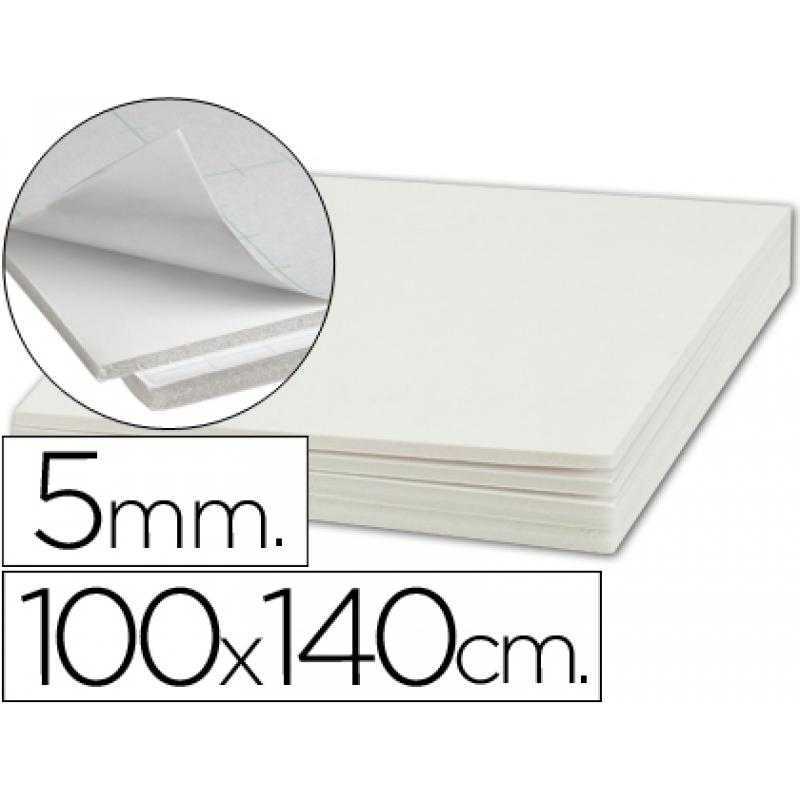 Cartón pluma liderpapel adhesivo 1 cara 100x140 cm espesor 5 mm