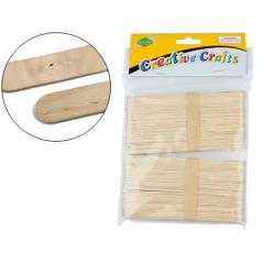 Palillo para manualidades madera color natural 15 x 2 cmbolsa de 100 unidades