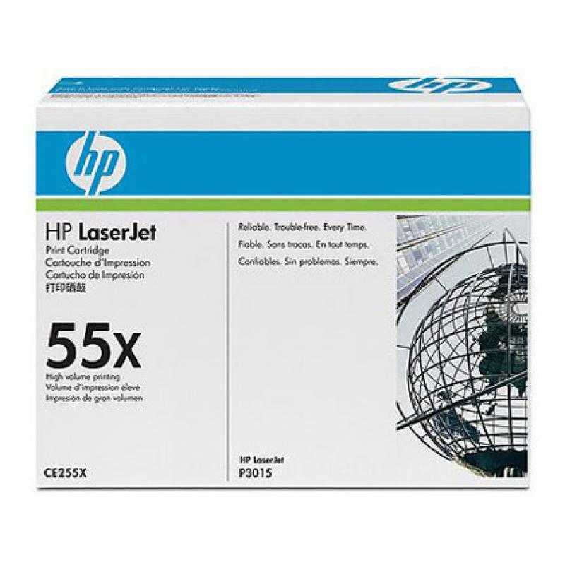 Toner hp 55x negro -12500pag- p3015x