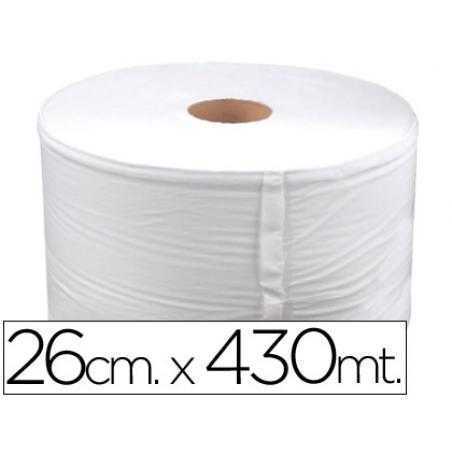 Papel secamanos industrial 26 cms de ancho x 400 mts aprox diametro 33,5 cm para el dispensador 46826