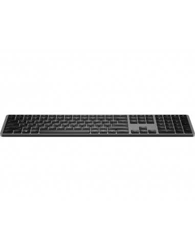 Teclado hp 975 dual inalambrico bluetooth 5.0 retroiluminacion usb-c color gris