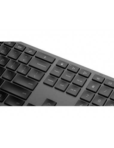 Teclado hp 975 dual inalambrico bluetooth 5.0 retroiluminacion usb-c color gris