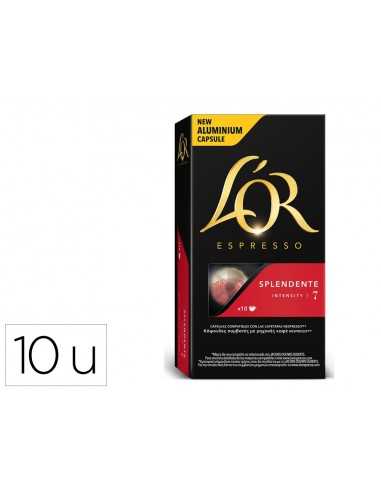 Cafe l'or espresso splendente fuerza 7 caja de 20 unidades compatible con nespresso