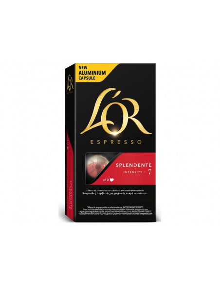 Cafe l'or espresso splendente fuerza 7 caja de 20 unidades compatible con nespresso Cafe l'or espresso splendente fuerza 7 caja de 20 unidades compatible con nespresso