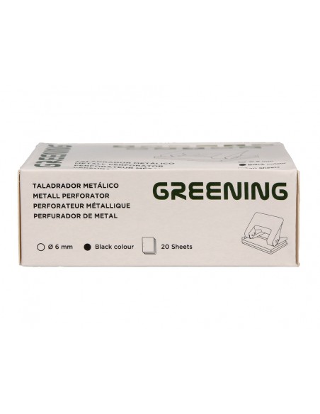 Taladrador greening metalico negro capacidad 20 hojas