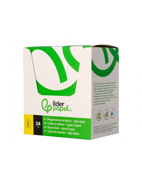 Pegamento liderpapel en barra 6 gr boligrafo con clip