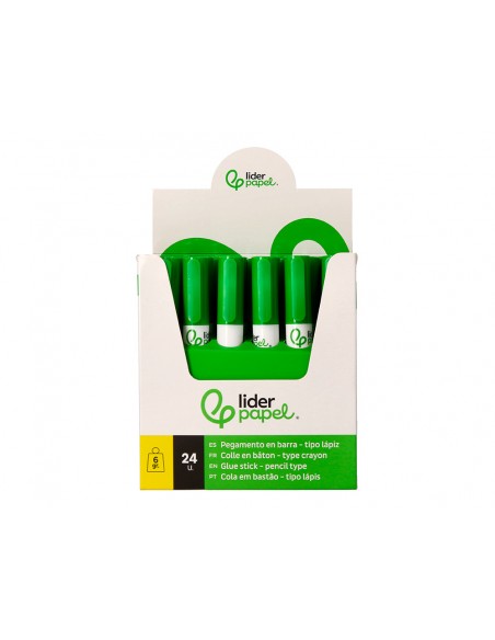 Pegamento liderpapel en barra 6 gr boligrafo con clip