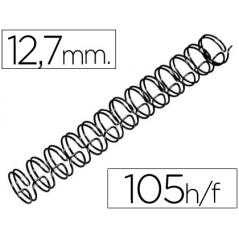 Espiral wire 3:1 12,7 mm n.8 negro capacidad 105 hojas caja de 100 unidades