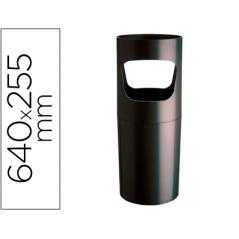 Paraguero plastico archivo 2000 reciclado color negro 255 mm diametro x 640 mm