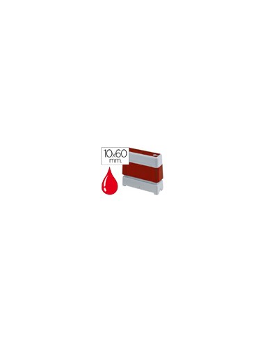 Sello automatico brother 10 mm x 60 mm rojo