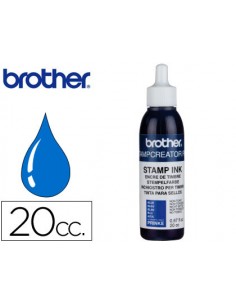 Tinta brother para sellos automaticos color azul bote de 20 cc