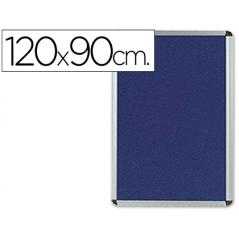 Tablero de anuncios q-connect mural grande fieltro azul 120x90 cm