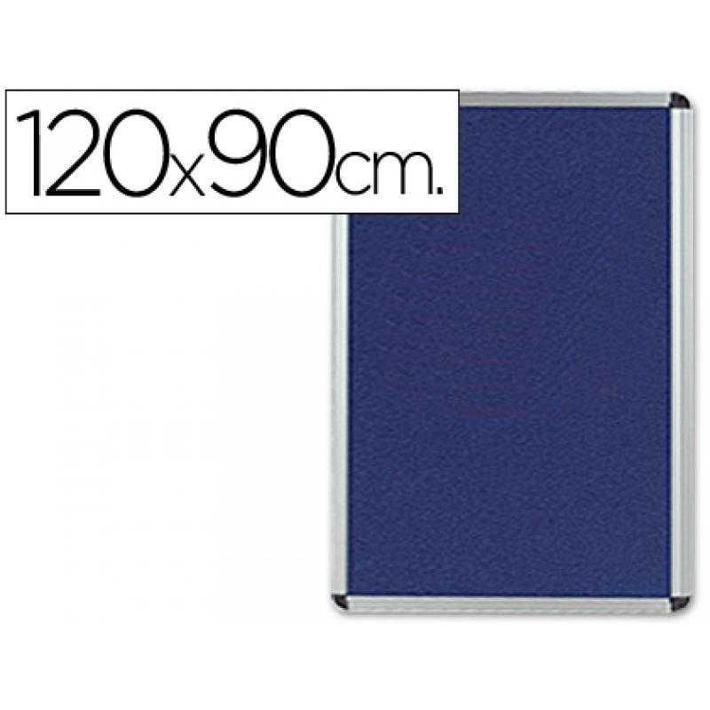 Tablero de anuncios q-connect mural grande fieltro azul 120x90 cm