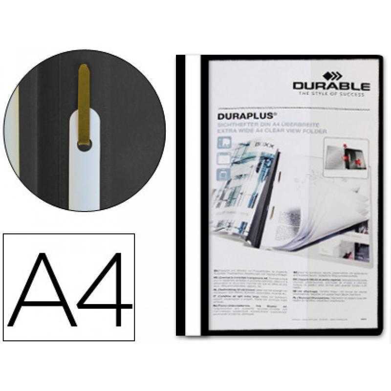 Carpeta duraplus din a4 con fastener negro durable