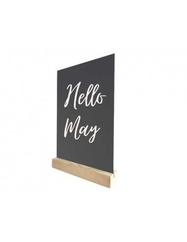Pizarra doble cara archivo 2000 con base de madera a4 vertical metacrilato negro 100% reciclable 40x210x330 mm