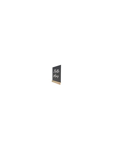 Pizarra doble cara archivo 2000 con base de madera a4 vertical metacrilato negro 100% reciclable 40x210x330 mm