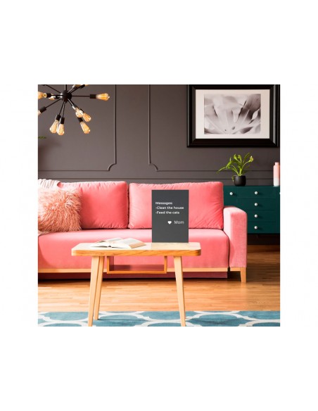 Pizarra doble cara archivo 2000 con base de madera a4 vertical metacrilato negro 100% reciclable 40x210x330 mm Pizarra doble cara archivo 2000 con base de madera a4 vertical metacrilato negro 100% reciclable 40x210x330 mm