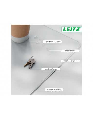 Alfombrilla de sobremesa leitz 80x40 cm color gris claro