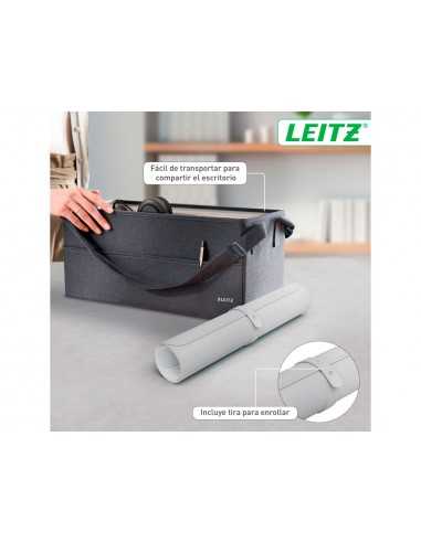 Alfombrilla de sobremesa leitz 80x40 cm color gris claro