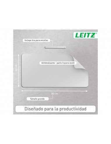 Alfombrilla de sobremesa leitz 80x40 cm color gris claro