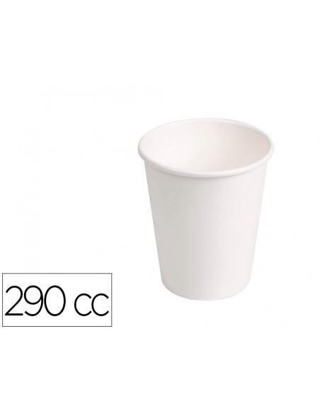 Vaso termico de carton blanco 290 cc paquete de 50 unidades