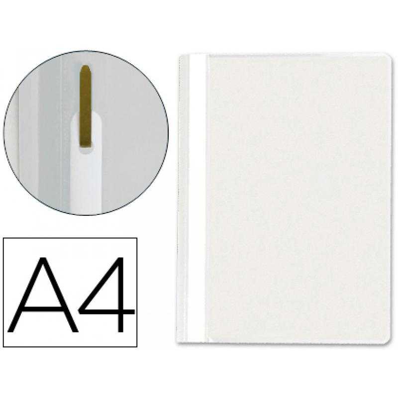Carpeta dossier fastener plastico q-connect din a4 blanco