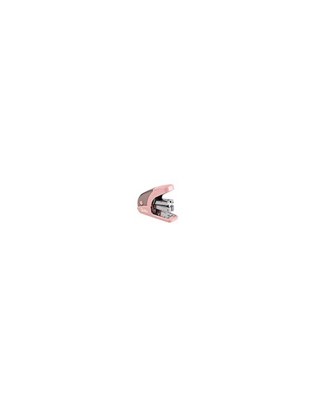 Grapadora liderpapel micro con regalo de caja de 1000 grapas 24/6 26/6 capacidad 20 hojas rosa