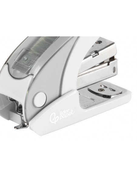 Grapadora liderpapel micro con regalo de caja de 1000 grapas 24/6 26/6 capacidad 20 hojas blanco