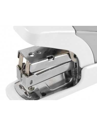 Grapadora liderpapel micro con regalo de caja de 1000 grapas 24/6 26/6 capacidad 20 hojas blanco