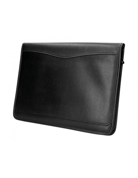 Carpeta portafolios q-connect cremallera con bolsa para movil y tarjetero color negro 260x355 mm Carpeta portafolios q-connect cremallera con bolsa para movil y tarjetero color negro 260x355 mm