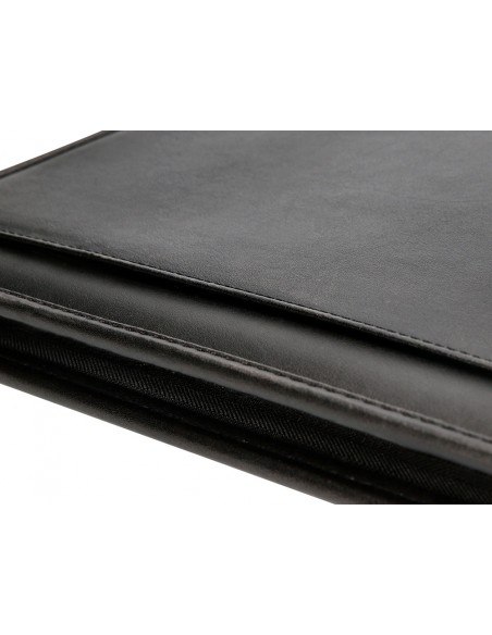 Carpeta portafolios q-connect cremallera con bolsa para movil y tarjetero color negro 260x355 mm Carpeta portafolios q-connect cremallera con bolsa para movil y tarjetero color negro 260x355 mm