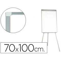 Pizarra blanca q-connect con tripode 70x100 cm para convenciones superficie laminada escritura directa