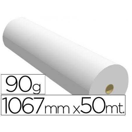 Papel reprografía para plotter 1067mmx50mt 90gr impresión ink-jet