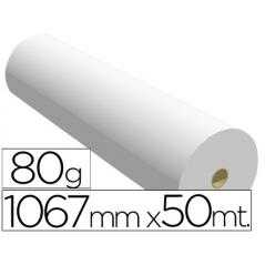 Papel reprografía para plotter 1067mmx50mt 80gr impresión ink-jet