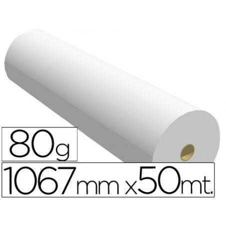 Papel reprografía para plotter 1067mmx50mt 80gr impresión ink-jet