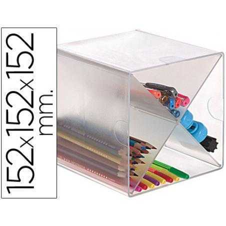 Archicubo archivo 2000 aspa organizador modular plastico 150x150x155 mm incluye 2 clips de sujecion