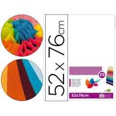 Papel seda liderpapel blanco 52x76 cm 18 gr -paquete de 25 hojas