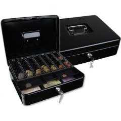 Caja caudales q-connect 12/' 300x240x90 mm negra con portamonedas